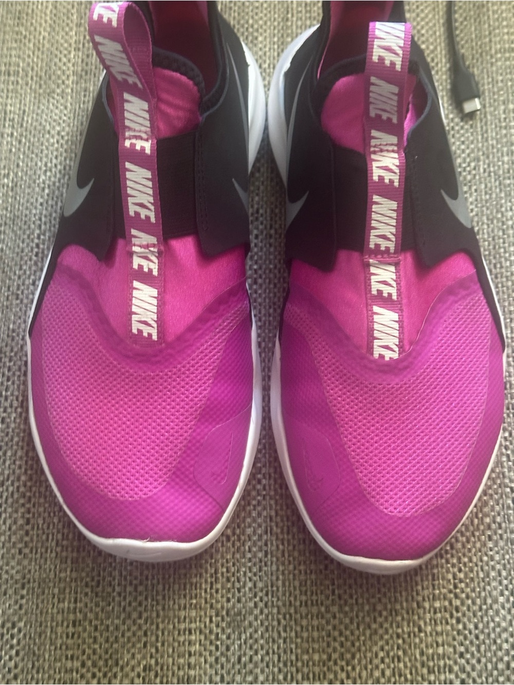 Nike Women's Slip-On Athletic Shoes in Fuchsia and Black
